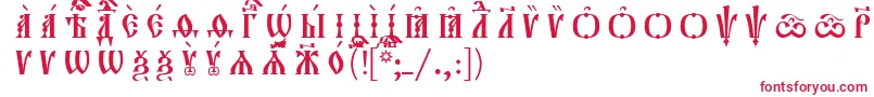 Orthodox.TtIeucs8CapsР Р°Р·СЂСЏРґРѕС‡РЅС‹Р№ Font – Red Fonts on White Background